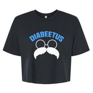 Diabeetus Funny Diabetes Awareness Diabetic Beard Bella+Canvas Jersey Crop Tee