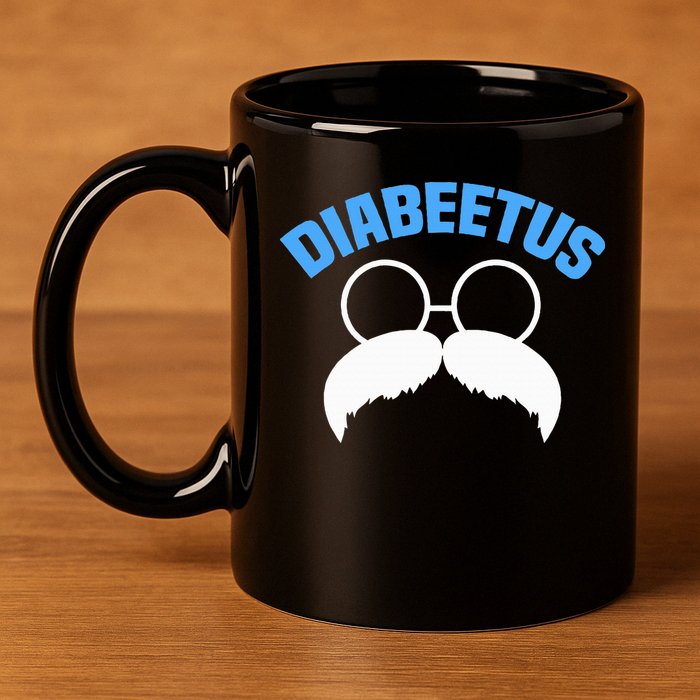 Diabeetus Funny Diabetes Awareness Diabetic Beard 11oz C Handle Ceramic Mug