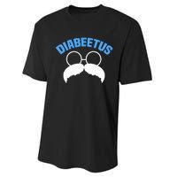 Diabeetus Funny Diabetes Awareness Diabetic Beard Performance Sprint T-Shirt