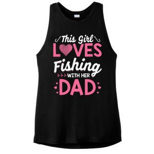 Daughter Fishing Dad Daughter Matching Fishing Ladies PosiCharge Tri-Blend Wicking Tank