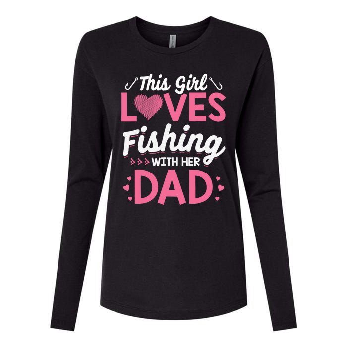 Daughter Fishing Dad Daughter Matching Fishing Womens Cotton Relaxed Long Sleeve T-Shirt