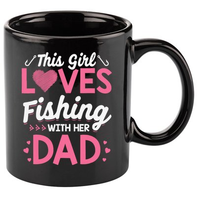 Daughter Fishing Dad Daughter Matching Fishing 11oz C Handle Ceramic Mug
