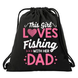 Daughter Fishing Dad Daughter Matching Fishing Drawstring Bag