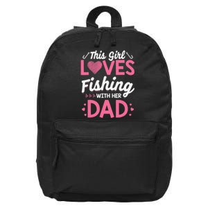 Daughter Fishing Dad Daughter Matching Fishing 16 in Basic Backpack