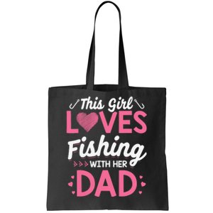 Daughter Fishing Dad Daughter Matching Fishing Tote Bag