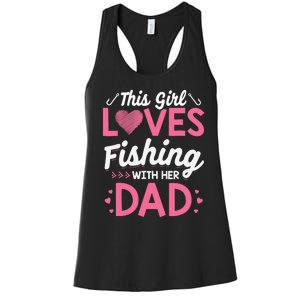 Daughter Fishing Dad Daughter Matching Fishing Women's Racerback Tank