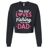 Daughter Fishing Dad Daughter Matching Fishing Cropped Pullover Crew