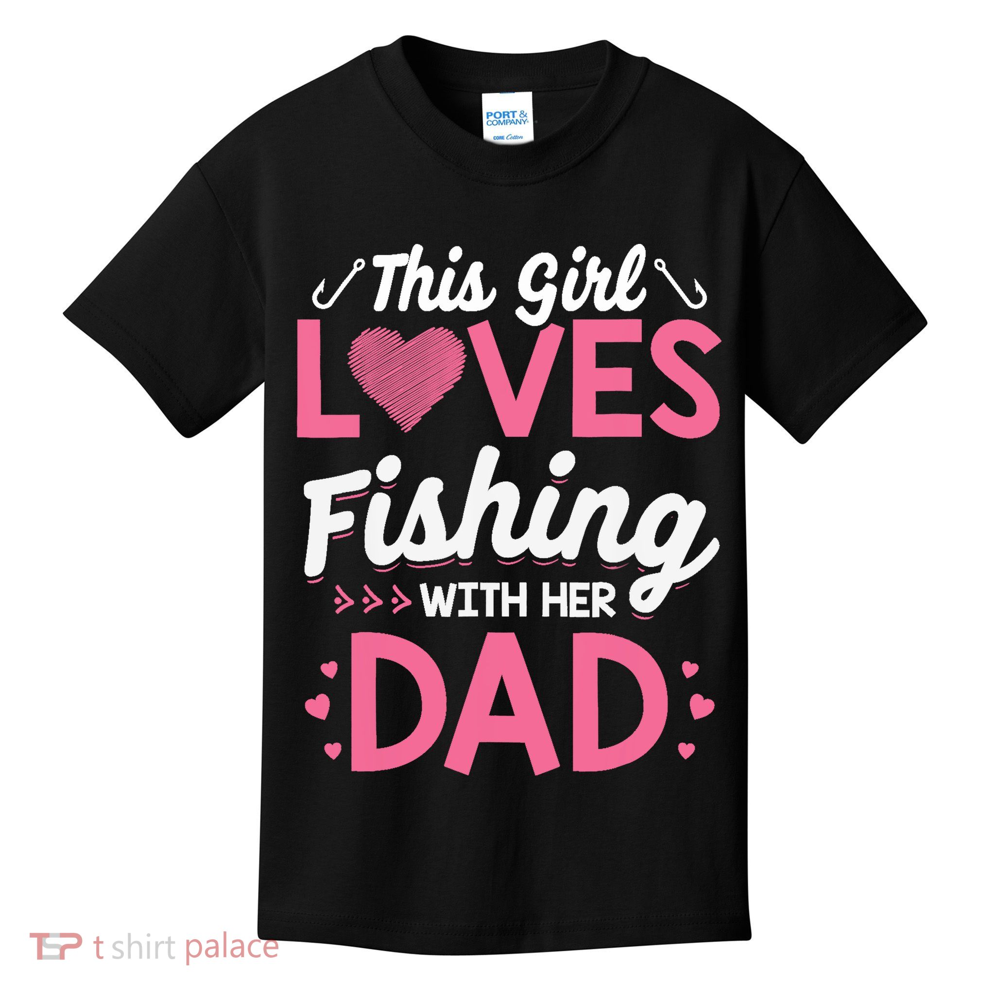 Daughter Fishing Dad Daughter Matching Fishing Kids T-Shirt