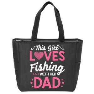 Daughter Fishing Dad Daughter Matching Fishing Zip Tote Bag