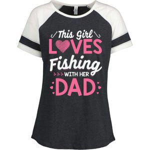 Daughter Fishing Dad Daughter Matching Fishing Enza Ladies Jersey Colorblock Tee