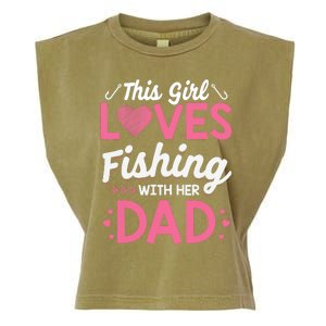 Daughter Fishing Dad Daughter Matching Fishing Garment-Dyed Women's Muscle Tee