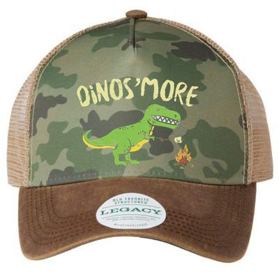 Dinosmore Funny Dino Smore Camping Dinosaur Camp Camper Legacy Tie Dye Trucker Hat