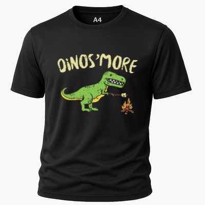 Dinosmore Funny Dino Smore Camping Dinosaur Camp Camper Performance Shirt