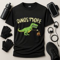 Dinosmore Funny Dino Smore Camping Dinosaur Camp Camper Performance Shirt
