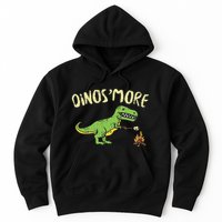 Dinosmore Funny Dino Smore Camping Dinosaur Camp Camper Hoodie