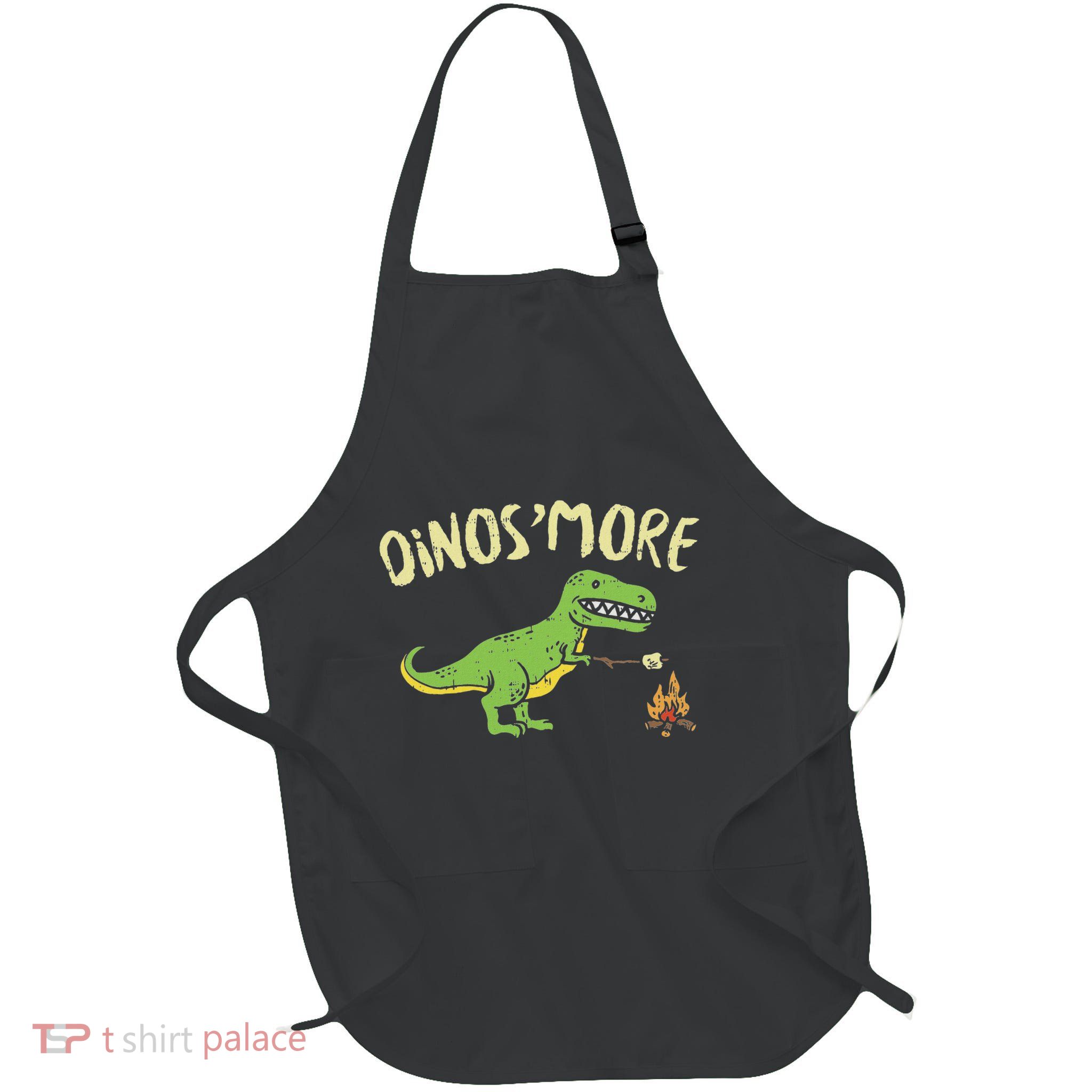Dinosmore Funny Dino Smore Camping Dinosaur Camp Camper Apron