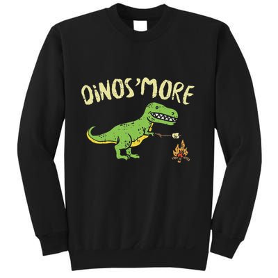 Dinosmore Funny Dino Smore Camping Dinosaur Camp Camper Sweatshirt