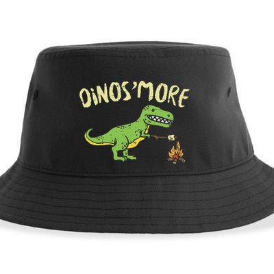 Dinosmore Funny Dino Smore Camping Dinosaur Camp Camper Sustainable Bucket Hat