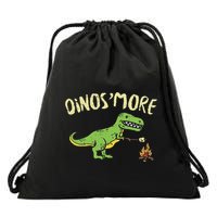 Dinosmore Funny Dino Smore Camping Dinosaur Camp Camper Drawstring Bag