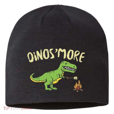 Dinosmore Funny Dino Smore Camping Dinosaur Camp Camper Sustainable Beanie