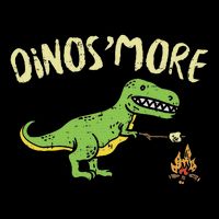 Dinosmore Funny Dino Smore Camping Dinosaur Camp Camper 16 in Basic Backpack