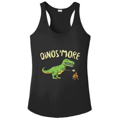 Dinosmore Funny Dino Smore Camping Dinosaur Camp Camper Ladies PosiCharge Competitor Racerback Tank