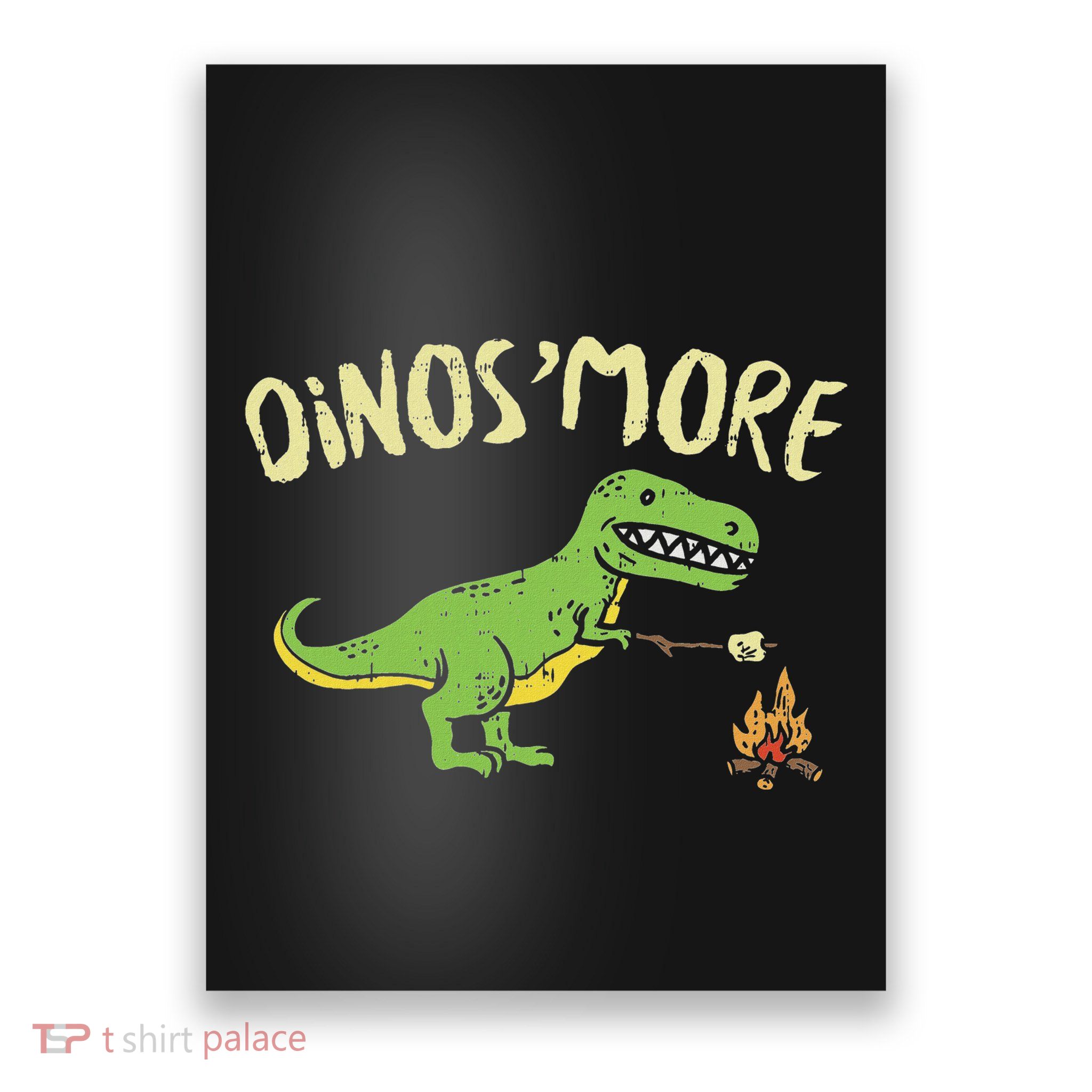 Dinosmore Funny Dino Smore Camping Dinosaur Camp Camper Poster