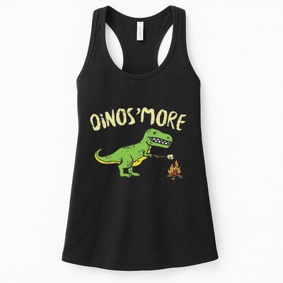 Dinosmore Funny Dino Smore Camping Dinosaur Camp Camper Womens Tank Top