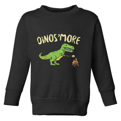 Dinosmore Funny Dino Smore Camping Dinosaur Camp Camper Toddler Sweatshirt
