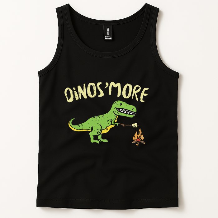 Dinosmore Funny Dino Smore Camping Dinosaur Camp Camper Tank Top