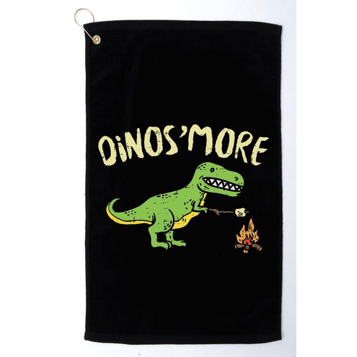 Dinosmore Funny Dino Smore Camping Dinosaur Camp Camper Golf Towel