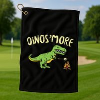 Dinosmore Funny Dino Smore Camping Dinosaur Camp Camper Golf Towel