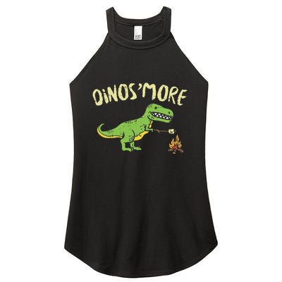 Dinosmore Funny Dino Smore Camping Dinosaur Camp Camper Women's Perfect Tri Rocker Tank