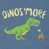 Dinosmore Funny Dino Smore Camping Dinosaur Camp Camper Garment-Dyed Sweatshirt