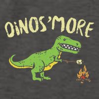 Dinosmore Funny Dino Smore Camping Dinosaur Camp Camper Vector Backpack