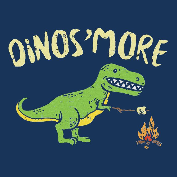 Dinosmore Funny Dino Smore Camping Dinosaur Camp Camper Infant Baby Jersey Bodysuit