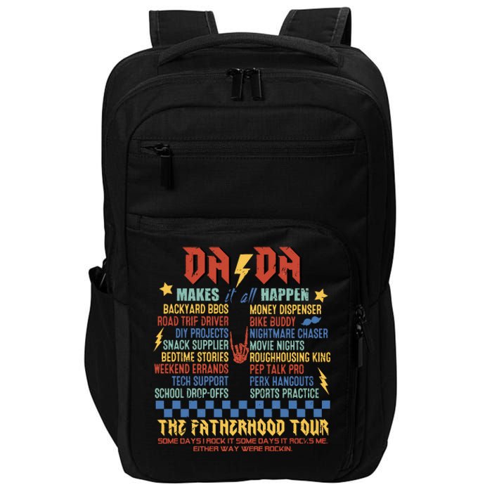 Dada Funny Dad Daddy FatherS Day Impact Tech Backpack