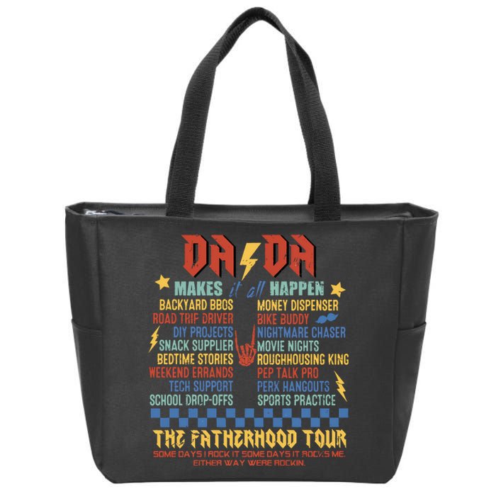 Dada Funny Dad Daddy FatherS Day Zip Tote Bag