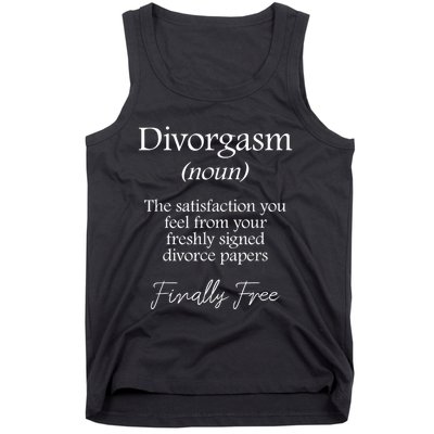 Divorgasm Funny Divorce Design & Party Tank Top