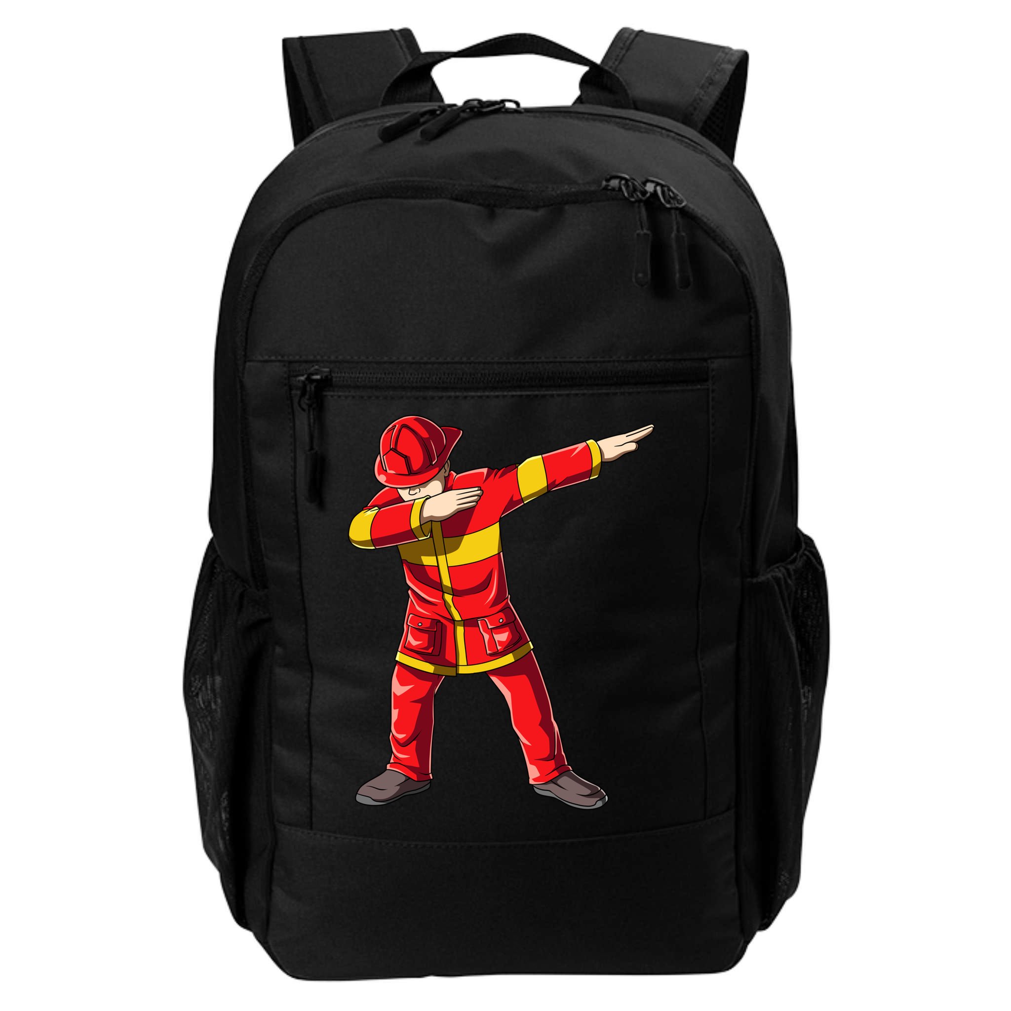 Dabbing Firefighter Dab Junior Firefighters Funny Fire Gift Backpack