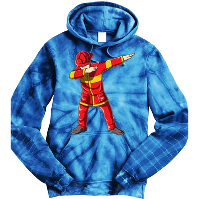 Dabbing Firefighter Dab Junior Firefighters Funny Fire Gift Tie Dye Hoodie