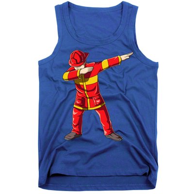 Dabbing Firefighter Dab Junior Firefighters Funny Fire Gift Tank Top