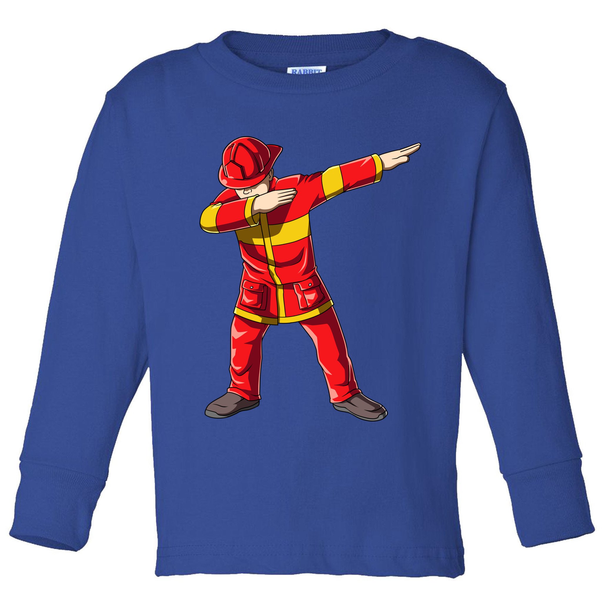 Dabbing Firefighter Dab Junior Firefighters Funny Fire Gift Toddler Long Sleeve Shirt