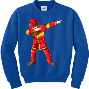 Dabbing Firefighter Dab Junior Firefighters Funny Fire Gift Kids Sweatshirt