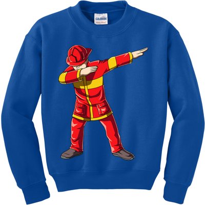 Dabbing Firefighter Dab Junior Firefighters Funny Fire Gift Kids Sweatshirt