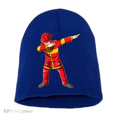 Dabbing Firefighter Dab Junior Firefighters Funny Fire Gift Short Acrylic Beanie