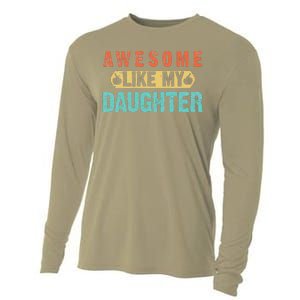 Daughter Fathers Day Awesome Like My Daughter For Dad Cooling Performance Long Sleeve Crew