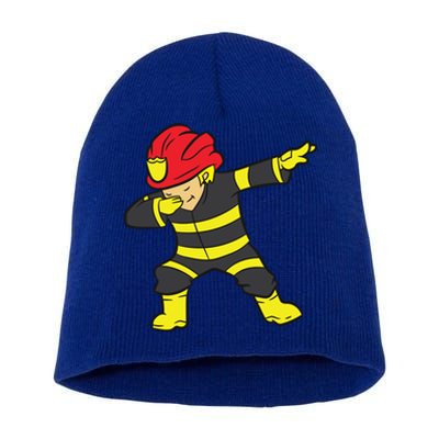 Dabbing Firefighter Dabbing Fire Fire Dab Gift Short Acrylic Beanie