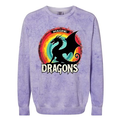 Dragons Fantasy Dragon Magical And Funny Dragon Lover Gifts Colorblast Crewneck Sweatshirt