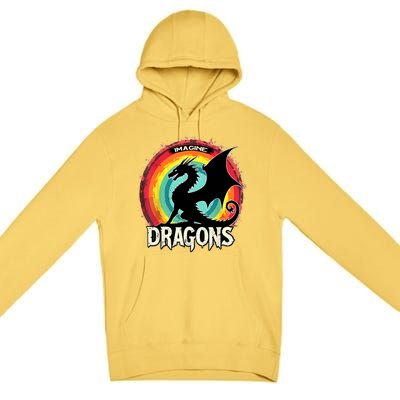 Dragons Fantasy Dragon Magical And Funny Dragon Lover Gifts Premium Pullover Hoodie